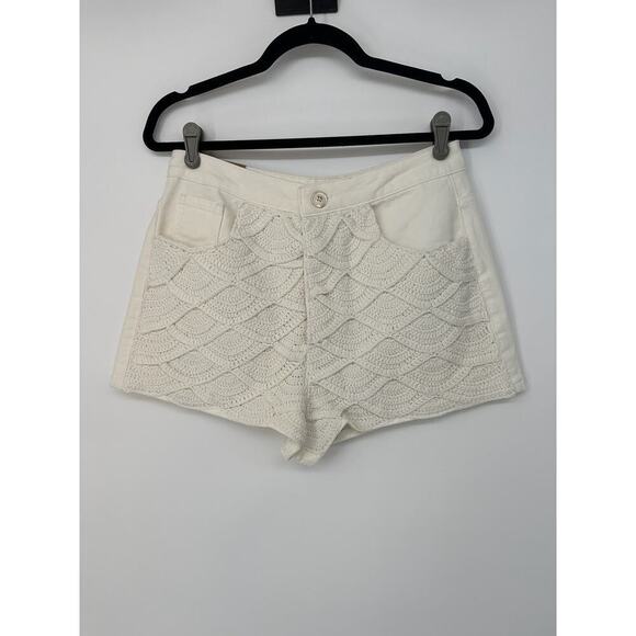 NWT Farm Rio Crochet Detail Cotton Shorts - Picture 2 of 4
